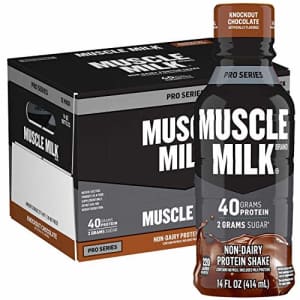 Muscle Milk Pro Series Protein Shake, Knockout Chocolate, 40g Protein, 14 Fl Oz, 12 Pack for $38