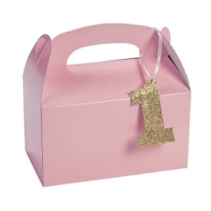 Fun Express Pink First Birthday Party Favors Boxes with Tags (set of 12) First Birthday Party for Girls Supplies for $17 Fun Express Pink First Birthday Party Favors Boxes with Tags (set of 12) First Birthday Party for Girls Supplies for $17
