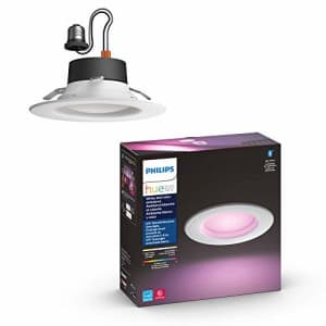 Philips Hue White & Color Ambiance Smart Retrofit Recessed Downlight 5/6", Bluetooth & Zigbee for $36