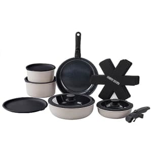 Country Kitchen 16 Piece Pots and Pans Set - Safe Nonstick Kitchen Cookware with Soft Touch for $119