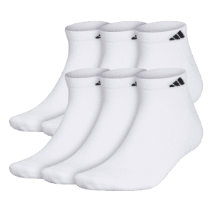 adidas Men's Athletic Cushioned Low-Cut Socks 6-Pack for $8 for members