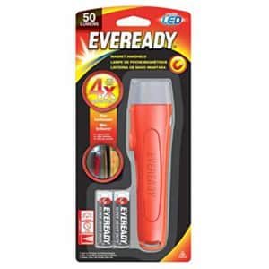 Eveready Magnetic Handheld Flashlight with 2 AA Batteries for $15