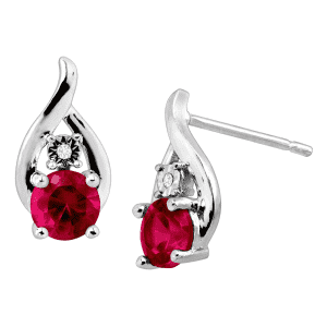 Finecraft Droplet Stud Earrings with Diamonds in Sterling Silver for $30 Finecraft Droplet Stud Earrings with Diamonds in Sterling Silver for $30