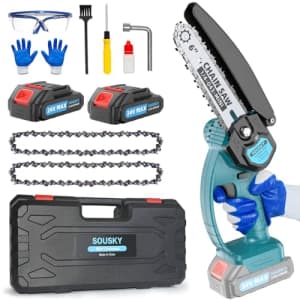 6" Cordless Mini Chainsaw for $34