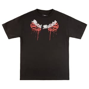 Metal Mulisha Men's Collar T-Shirt, Black, Medium for $18