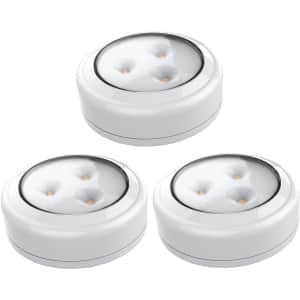 Brilliant Evolution Wireless LED Puck Light 3-Pack for $12