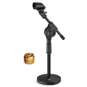 Moukey Short Weighted Base Microphone Stand for $12