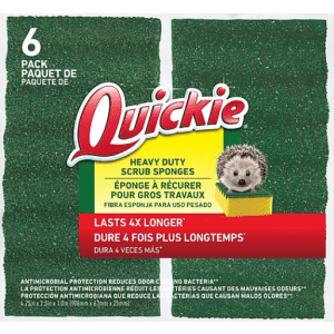 Quickie Long Lasting Heavy Duty Scrubber Sponge 6-Pack for $3