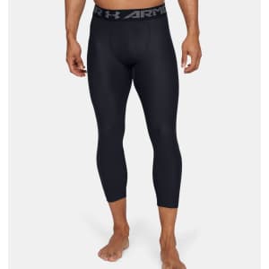 Under Armour Men's HeatGear Armour Compression 3/4 Leggings for $11