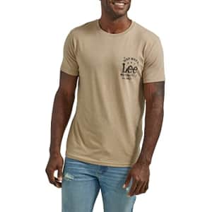 Lee Jeans Lee Men's Short Sleeve Graphic T-Shirt, Trenchcoat Heather Moto Shop for $18