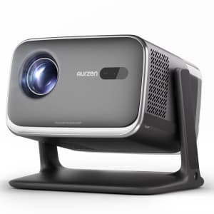 Aurzen Boom Mini 4-in-1 Smart Projector with Google TV for $105