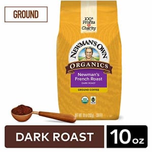 Newman's Own Organics Newman's French Roast, Ground Coffee, Dark Roast, Bagged 10 oz for $10