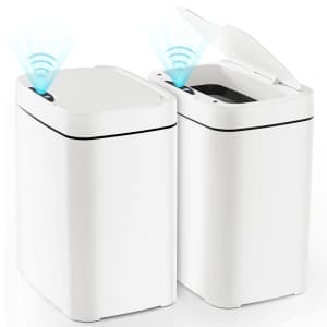 2.7-Gallon Touchless Garbage Can 2-Pack for $30