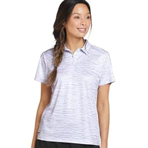 Jockey Women's Activewear Performance Polo, White Out Print, 1X for $7