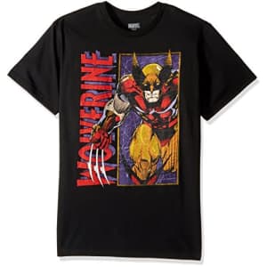 Marvel Men's Wolverine Classic Character T-Shirt, Black, 3XL for $27