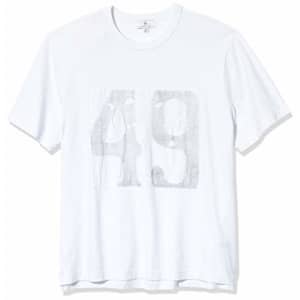 AG Adriano Goldschmied Men's Beckham Short Sleeve Crew Tee Shirt, 49-True White, L for $16