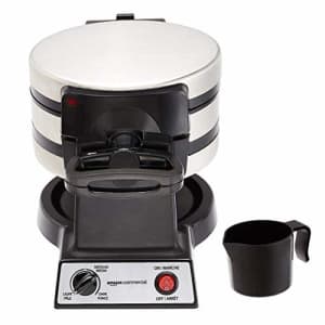 AmazonCommercial Double Waffle Maker, Stainless Steel, 1400 Watts for $60