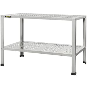 VEVOR Potting Bench, 42" L x 24" W x 32" H, Aluminum Alloy Outdoor Workstation with Rubber Feet, for $117