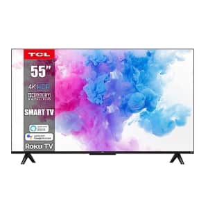 TCL 55-Inch Series 4 Class 4K 2160p Smart Roku TV HDR 60Hz Refresh Rate Compatible with Alexa & for $385