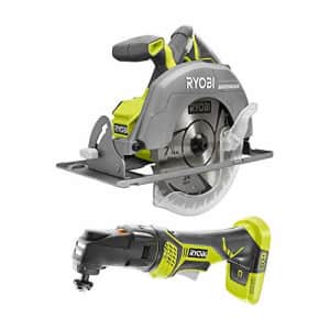 RYOBI P1930N 18-Volt ONE+ Cordless Combo Kit with Brushless 7-1/4 in. Circular Saw, JobPlus Base for $236