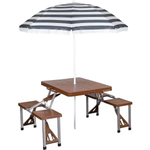Stansport Picnic Table and Umbrella Combo for $67