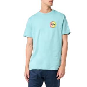 Quiksilver Men's Long Fade Short Sleeve Tee Shirt, Marine Blue 241 for $20