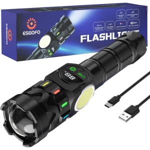 Esgofo Rechargeable LED Flashlight for $15