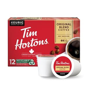 Tim Hortons Original Blend, Medium Roast Coffee, Single-Serve K-Cup Pods Compatible with Keurig for $23