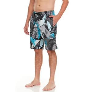 Kanu Surf Men's Mirage Swim Trunks (Regular & Extended Sizes), Montego Black, 5X for $10