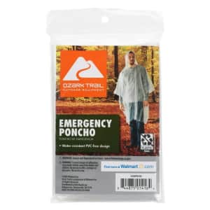 Ozark Trail Adults' Hooded Poncho for $2