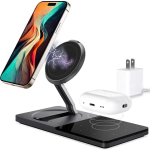 Nimix 2-in-1 Magnetic Wireless Charging Station for $16 Nimix 2-in-1 Magnetic Wireless Charging Station for $16