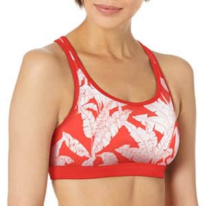 Body Glove Women's Equalizer Medium Support Activewear Sport Bra, Tropik Vibe Floral, X-Small for $15
