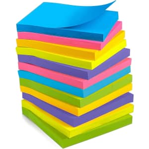 Ohome 3" x 3" 40-Page Sticky Note Pads 12-Pack for $6