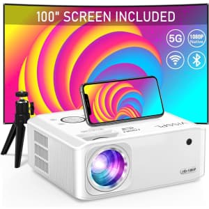 Visspl 1080p WiFi Projector for $130