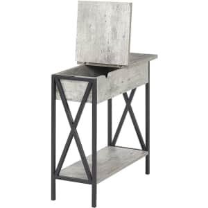 Convenience Concepts Tucson Flip-Top End Table w/ Charging Station for $57