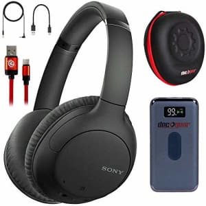 Sony WH-CH710N Wireless Noise-Canceling Headphones (Black) with Deco Gear Case Bundle for $108