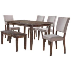 Best Master Furniture Mindy 6-Piece Dining Set w/ Bench for $647 Best Master Furniture Mindy 6-Piece Dining Set w/ Bench for $647