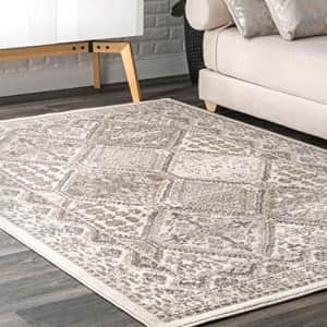 nuLOOM Becca Vintage Tile Area Rug, 6' 7" x 9', Beige for $79