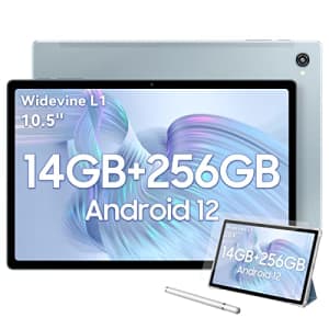 Blackview 10.5 inch Android 12 Tablet, Widevine L1, 14GB+256GB/TF 1TB, 8280mAh Battery, 13MP+8MP for $200