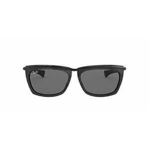 Ray-Ban RB2419 Olympian II Pillow Sunglasses, Wrinkled Black On Black/Dark Grey, 56 mm for $120