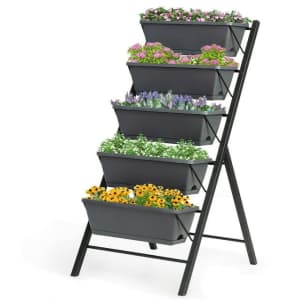 Costway 4-Foot 5-Tier Vertical Raised Garden Bed for $66 Costway 4-Foot 5-Tier Vertical Raised Garden Bed for $66