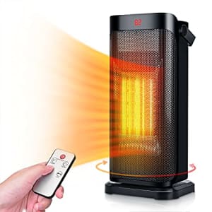 Trustech Space Heaters for Indoor Use - 1500W Fast-heating Ceramic Heater w/ Remote 3 Mode Quiet for $55