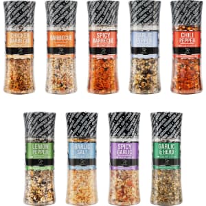 Seos 9-Count Spice Set w/ Built-In Grinders for $16