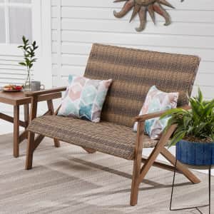 BH&G Fayette Patio Wicker Bench for $165 BH&G Fayette Patio Wicker Bench for $165