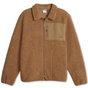 PUMA Men's Classic Zip Front Fleece Jacket for $15