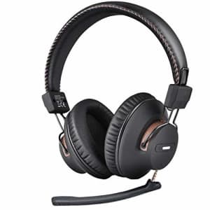 Avantree AS9M Bluetooth Over Ear Headphones with Detachable Boom Mic for Phone Call, Home Office PC for $55