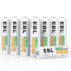 EBL AA Rechargeable Batteries 2800mAh Ready2Charge Quality AA Batteries - 16 Counts for $54
