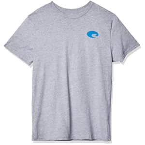 Costa Del Mar Men's Species Shield Short Sleeve T Shirt, Gray Heather, Medium for $15