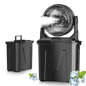 GHORA Portable Misting Fan w/ 9L Tank & 20,000mAh Battery for $56