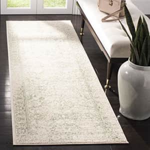 SAFAVIEH Adirondack Collection 2'6" x 10' Ivory / Sage ADR109V Oriental Distressed Non-Shedding for $44